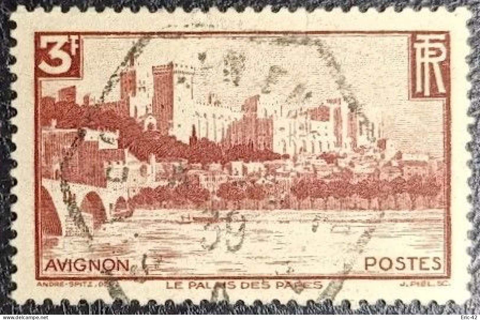 N° 391. 3Fr AVIGNON. Cachet Hexagonale De 1939. Bon Centrage.... - Used Stamps