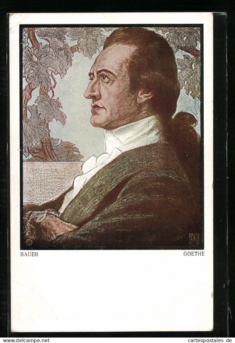 AK Portrait Wolfgang Von Goethe  - Scrittori