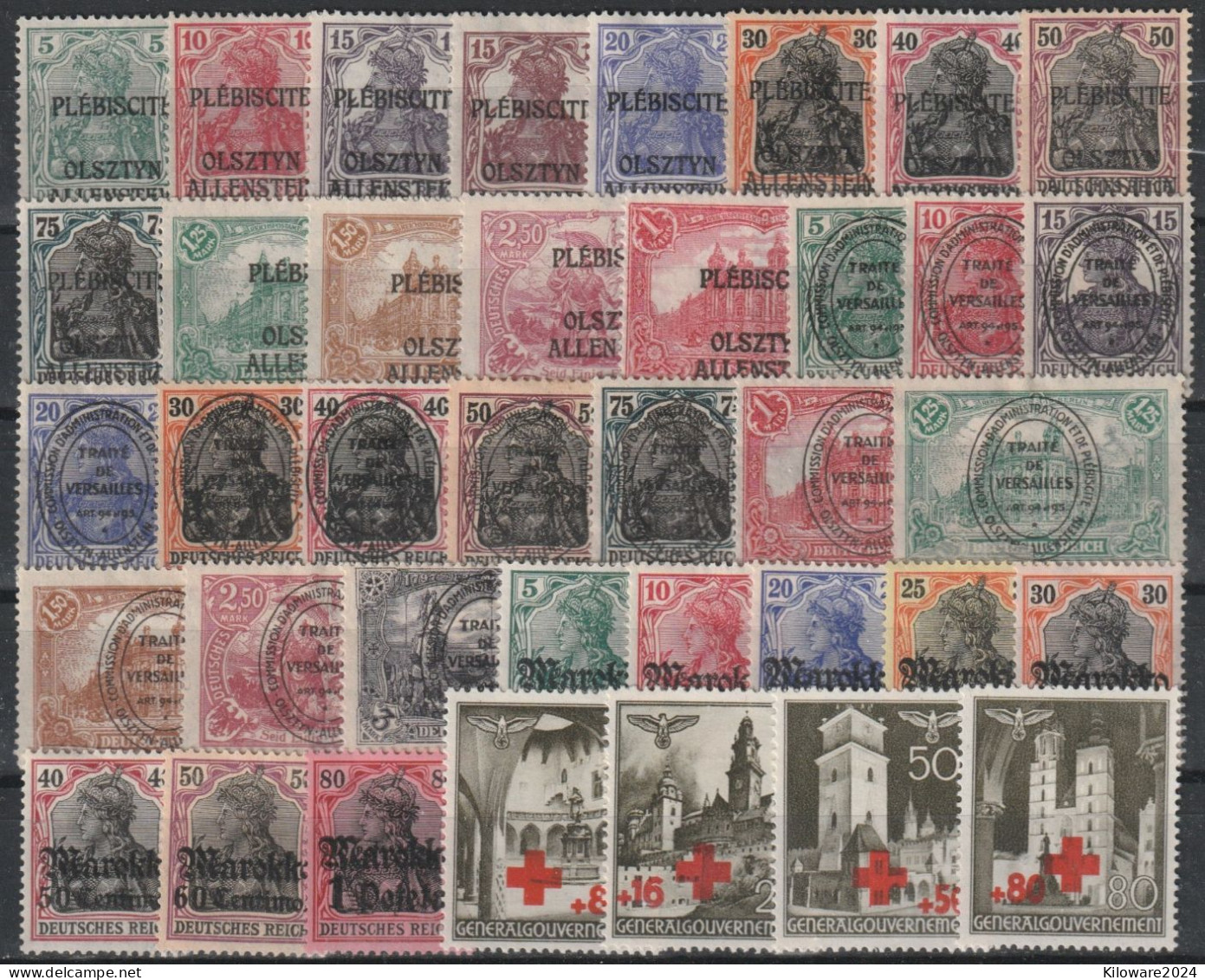 Deutschland: Lot Mit Versch. Werten Vor 1945, Ungebraucht Mit Falzresten.  (035) - Lots & Kiloware (mixtures) - Max. 999 Stamps