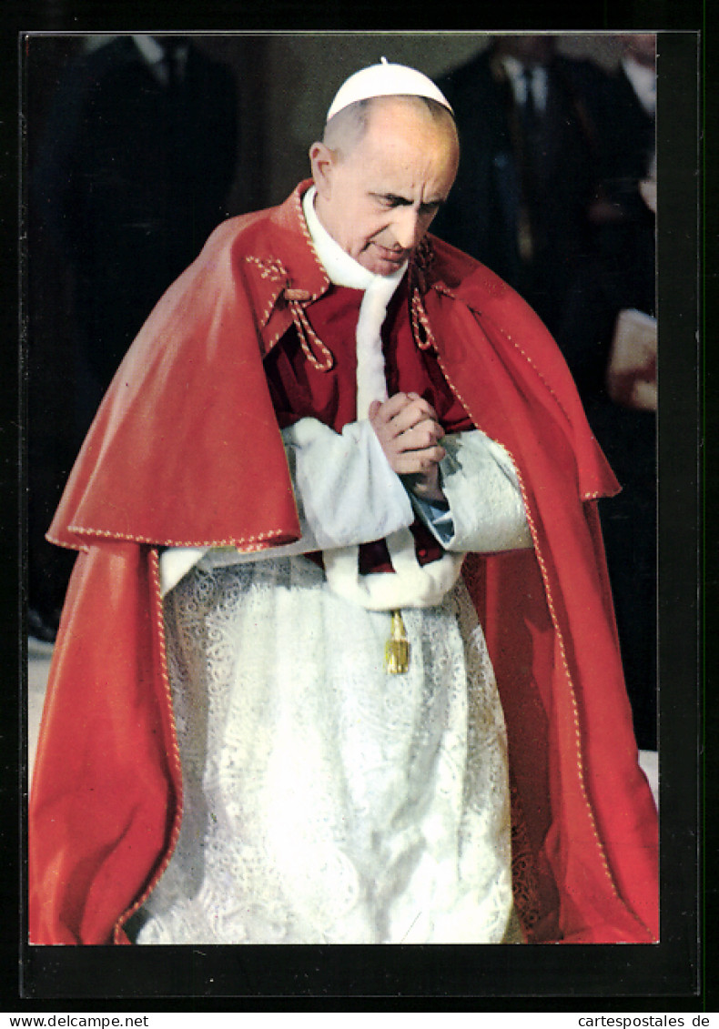 AK Papst Paul VI. Im Gebet  - Pausen