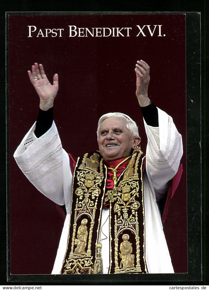 AK Papst Benedikt XVI. Hebt Seine Hände  - Popes