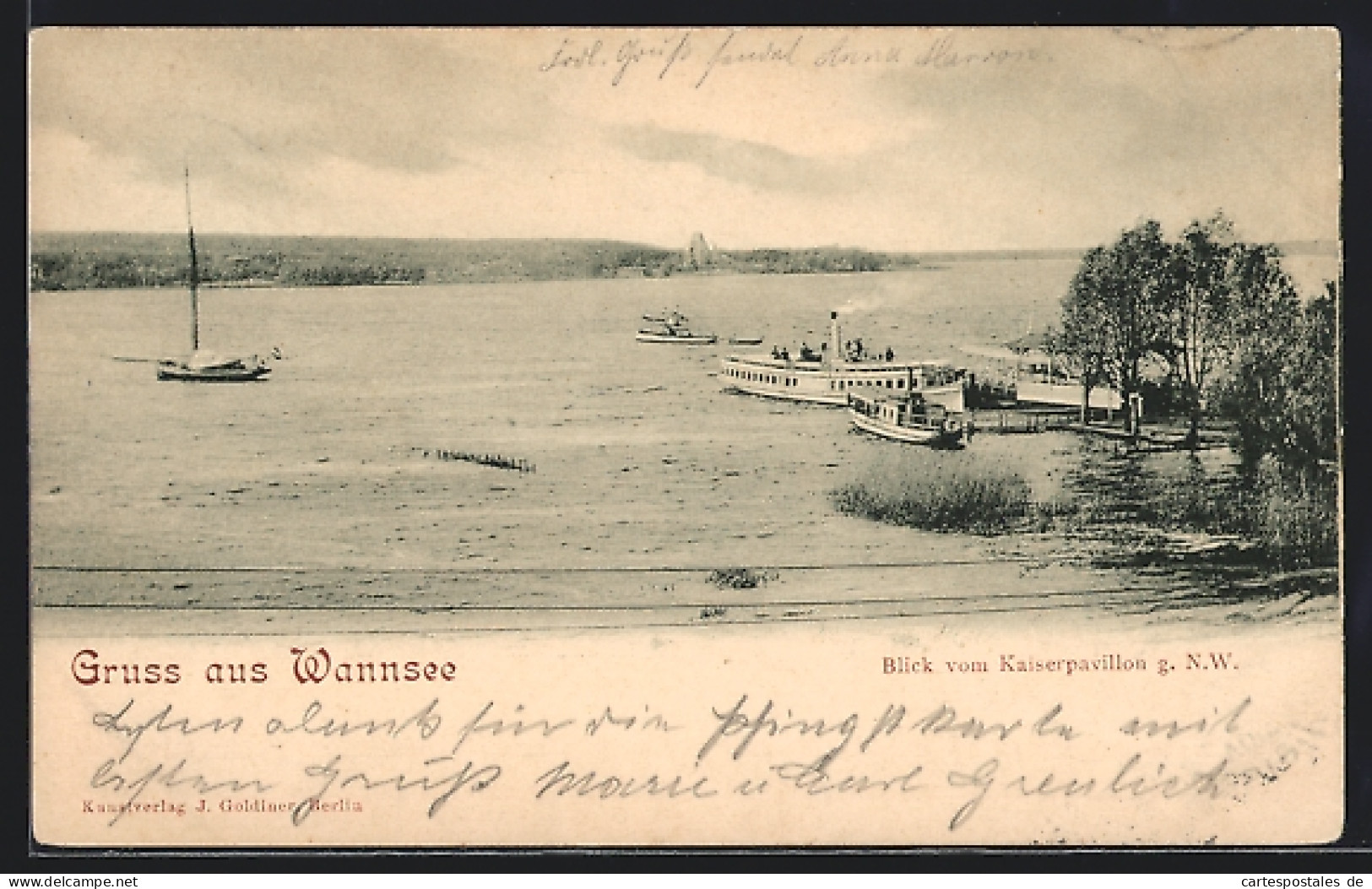 AK Berlin-Wannsee, Boote Am Anleger  - Wannsee