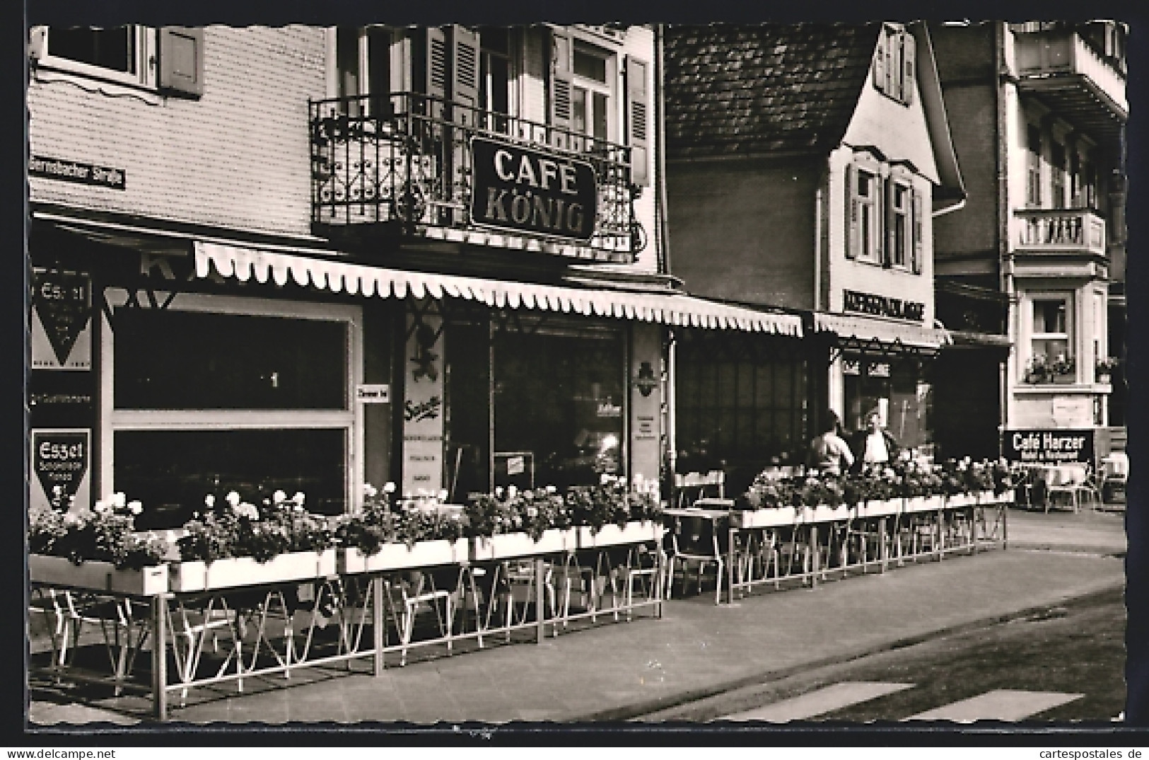 AK Herrenalb, Strassenpartie Mit Café König  - Bad Herrenalb