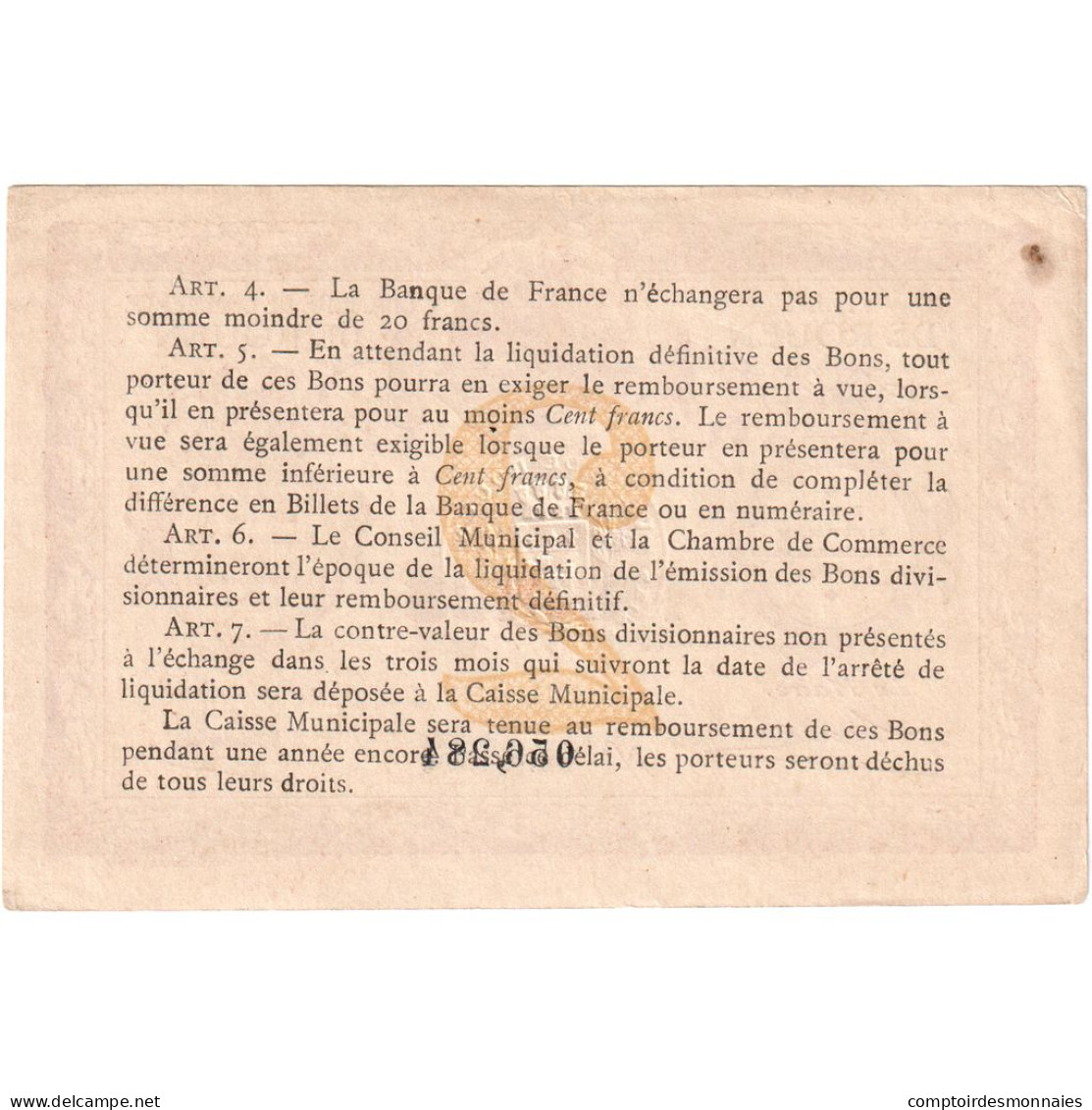 France, 2 Francs, 1920, 056.284, TTB - Camera Di Commercio
