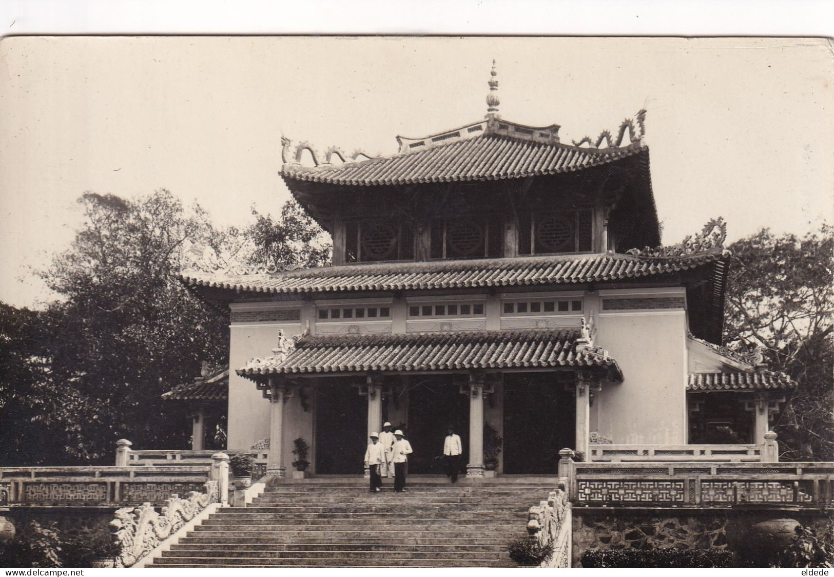 Real Photo Saigon Monument Aux Morts Annamites  Ecrite Bach Mai 1934 Aviation Coloniale  Langae Pays De L' Est - Vietnam