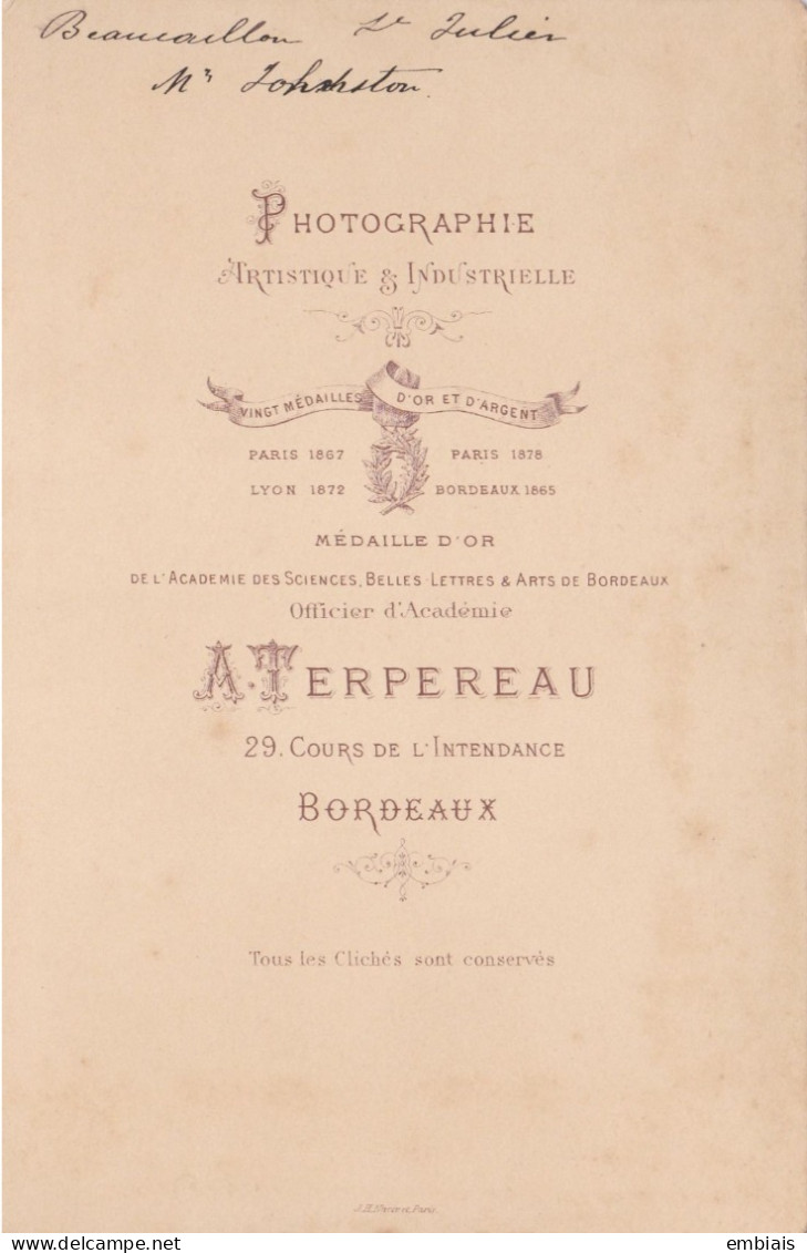 SAINT-JULIEN BEYCHEVELLE 1880/90 Château Ducru-Beaucaillou Propriétaire Du Domaine Mr Johnston Photographie A.Tepereau - Plaatsen