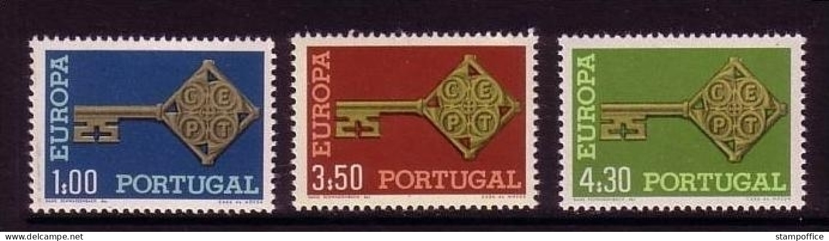 PORTUGAL MI-NR. 1051-1053 POSTFRISCH(MINT) EUROPA 1968 KREUZBARTSCHLÜSSEL - 1968