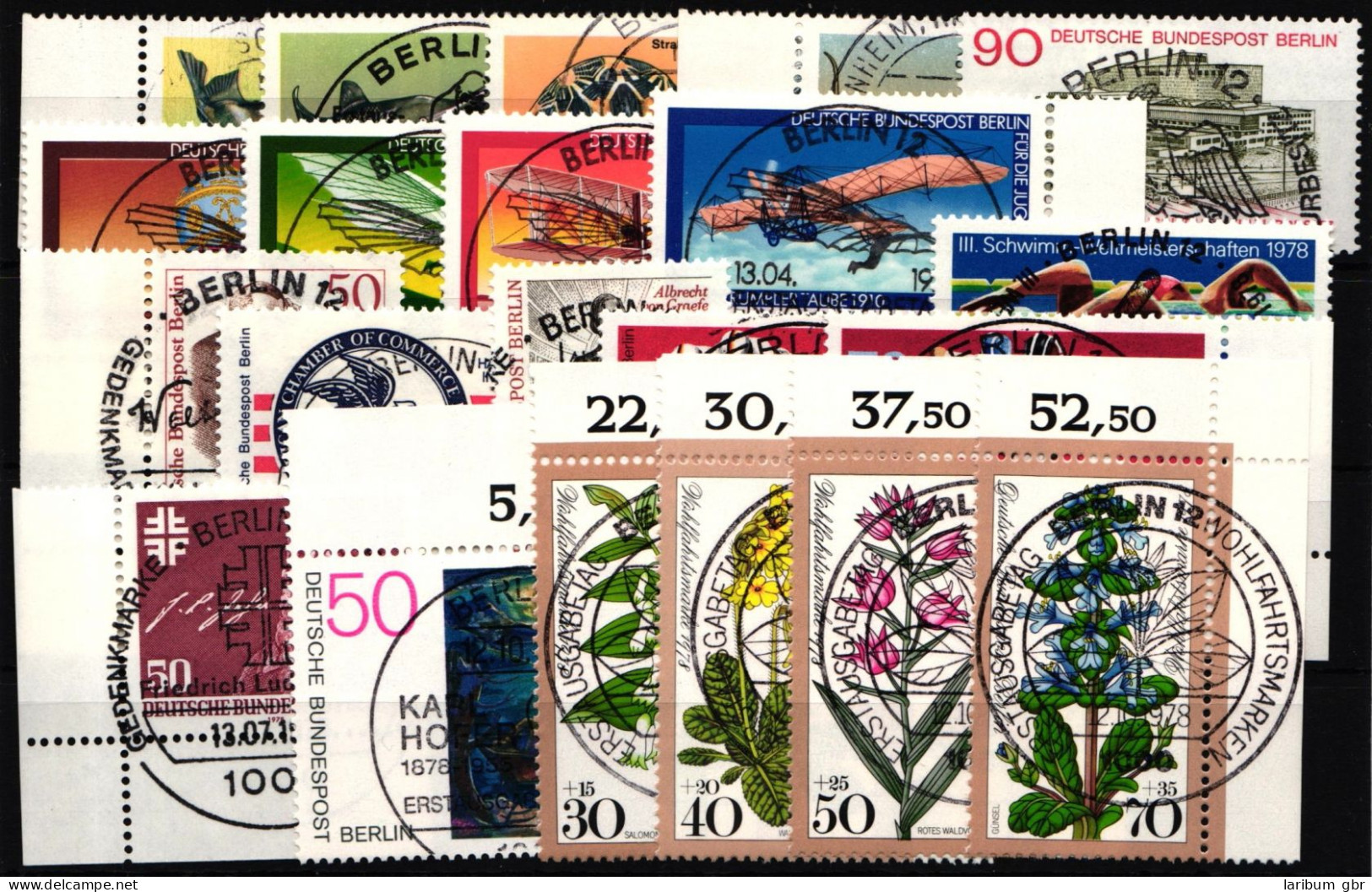 Berlin Lot Gestempelt Nur Vollstempel Viele Sonderstempel #JL196 - Collections