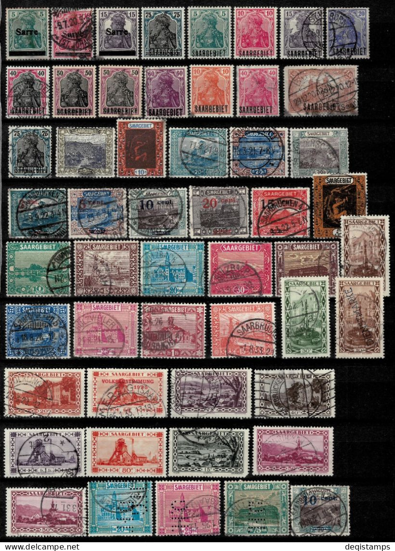 Germany Saar - Saargebeit Stamps Collection Year 1919/1940 - Gebraucht