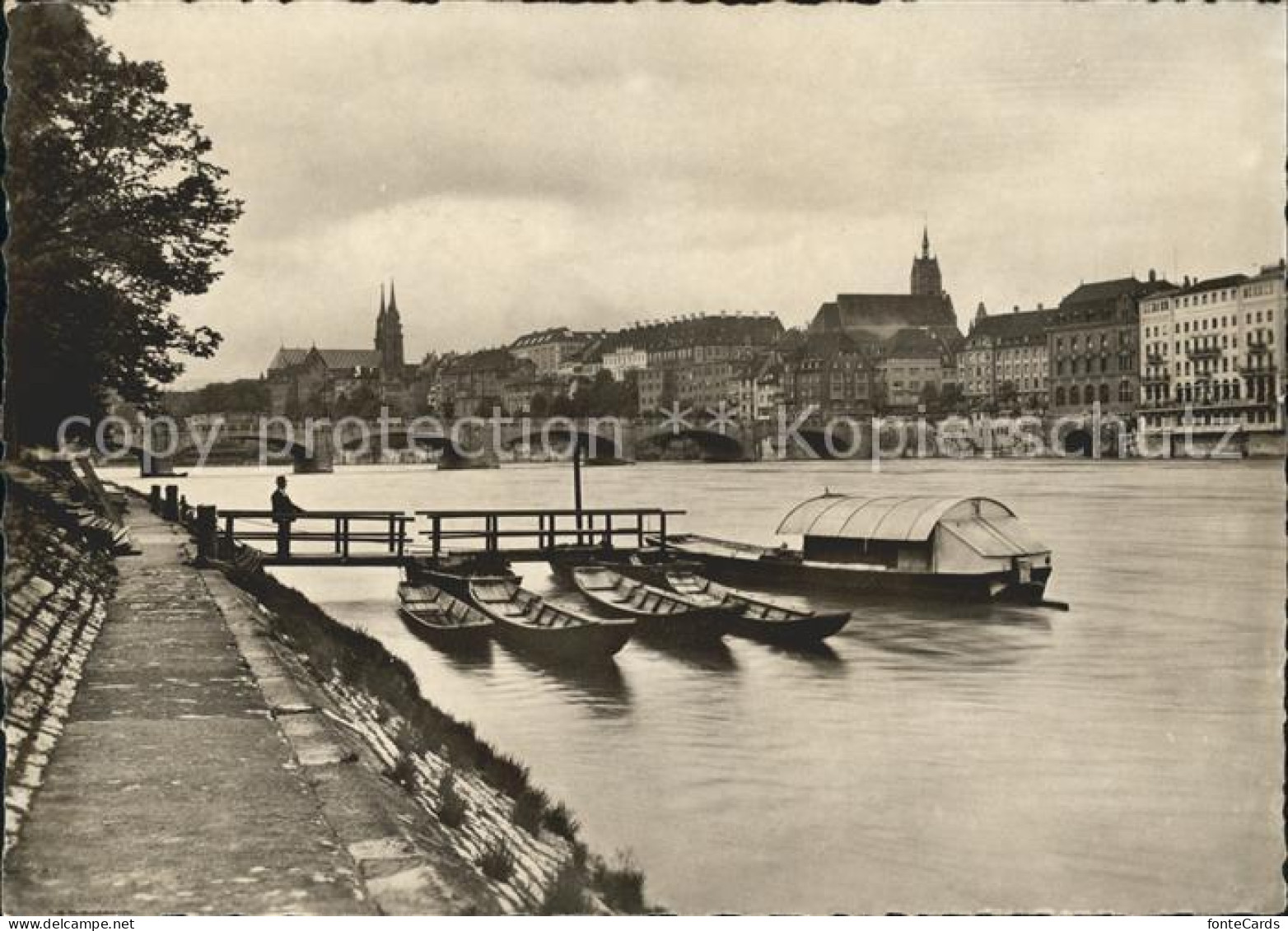 11622958 Basel BS Rheinbruecke Martins-Kirche Basel BS - Other & Unclassified