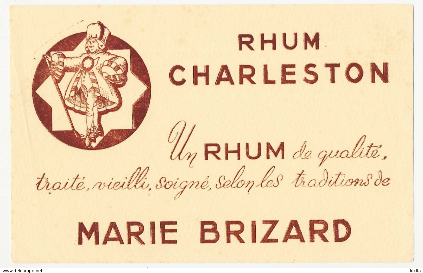 Buvard 21.5 X 13.7 MARIE BRIZARD  Le Rhum CHARLESTON - Schnaps & Bier
