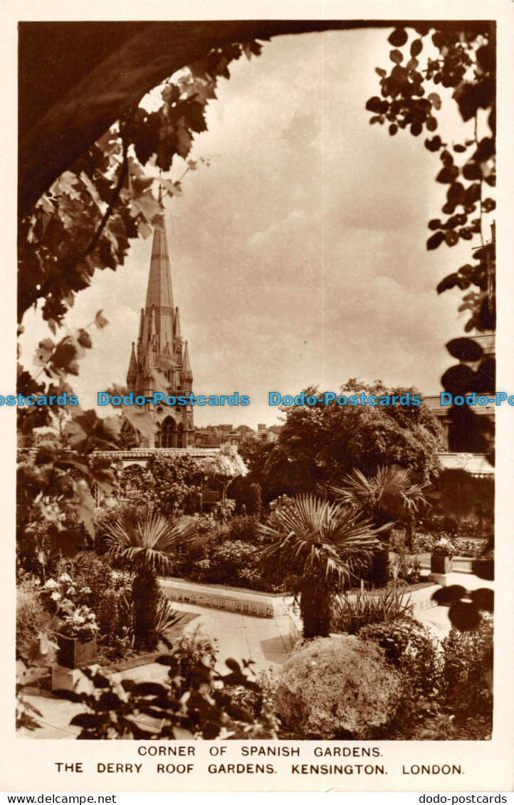 R072932 Corner Of Spanish Gardens. The Derry Roof Gardens. Kensington. London. D - Other & Unclassified