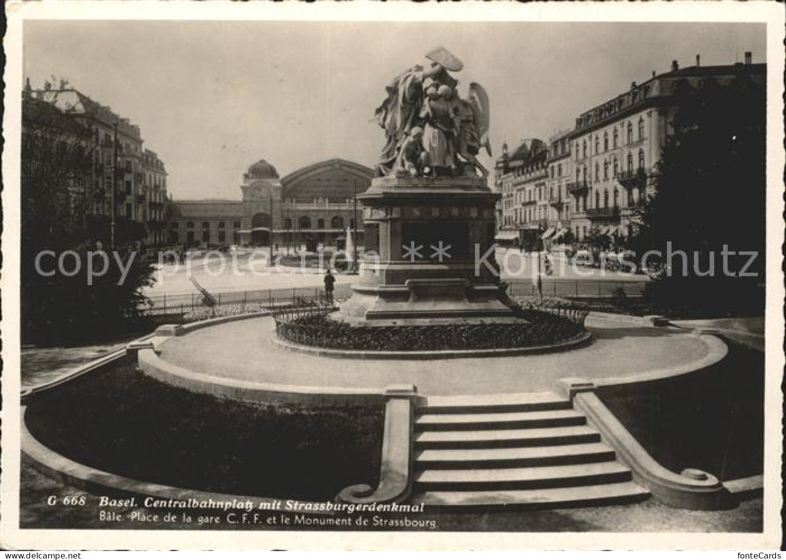 11622892 Basel BS Centralbahnplatz Strassburgerdenkmal Basel BS - Andere & Zonder Classificatie