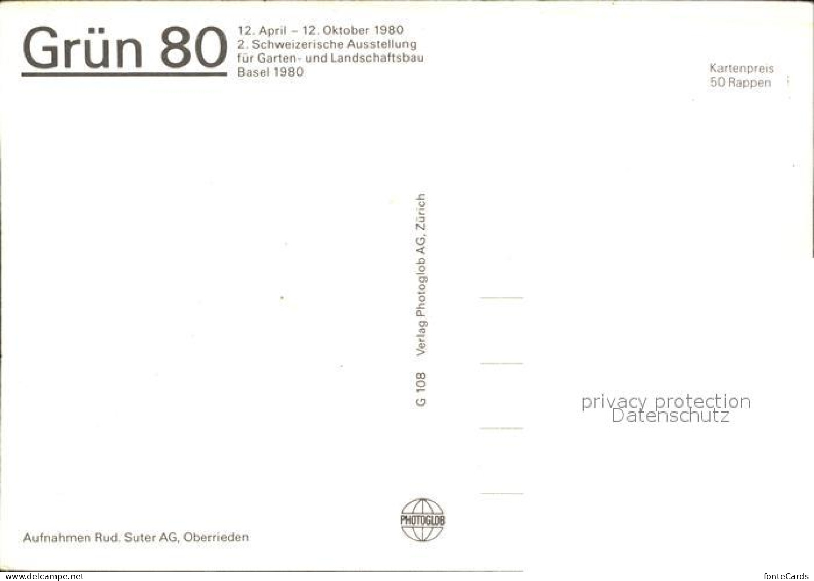 11622832 Basel BS Gruen 80 Landesgartenschau Basel BS - Autres & Non Classés