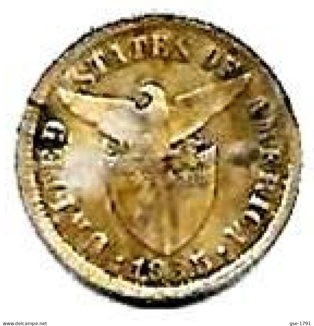 PHILIPPINES  US. Administration  10  Centavos  Eagle  KM169  Année 1935  Ag. 0.750 - Philippinen