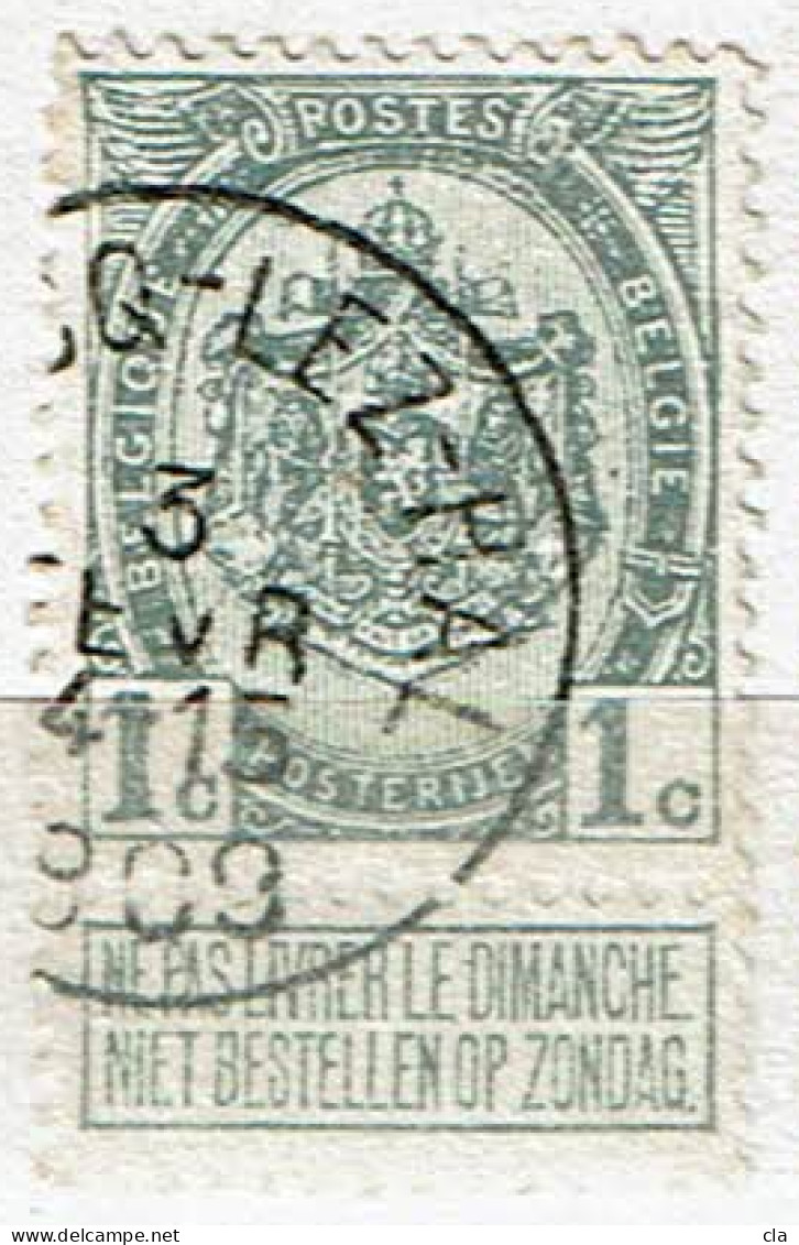 81  Obl  Lembecq-Lez-Hal  + 8 - 1893-1907 Wapenschild