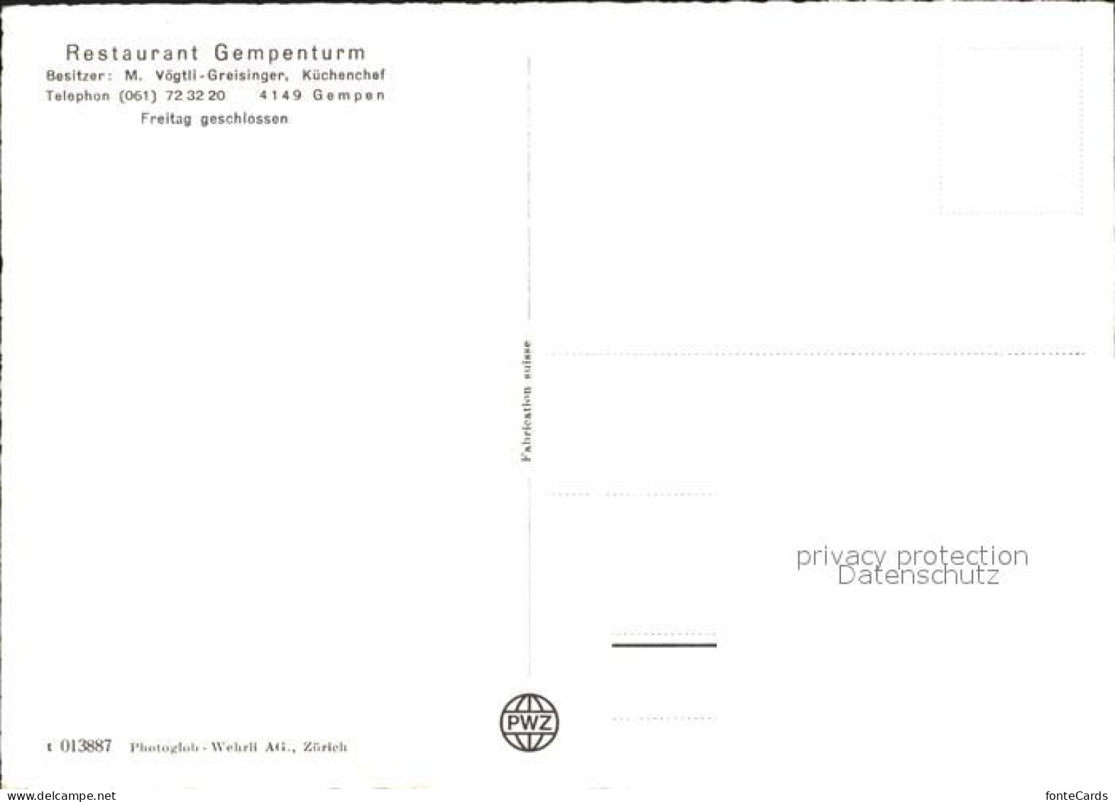 11622699 Basel BS Restaurant Gempenturm Isteiner Klotz Basel BS - Other & Unclassified