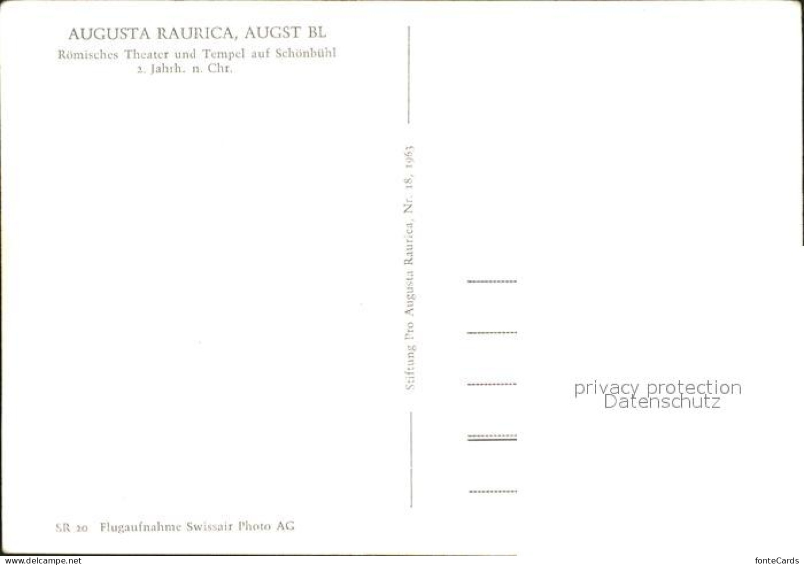 11622689 Augst Fliegeraufnahme Augusta Raurica Augst BL - Other & Unclassified