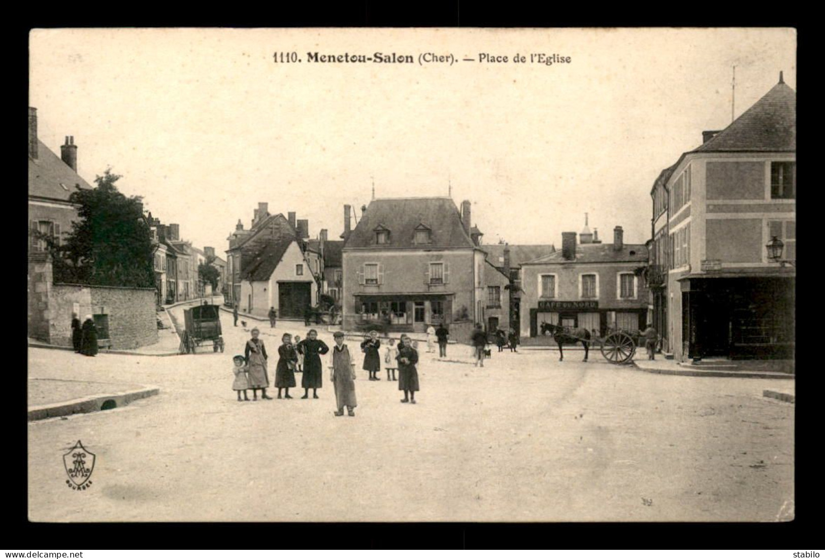 18 - MENETOU-SALON - PLACE DE L'EGLISE - CAFE DU NORD - Sonstige & Ohne Zuordnung