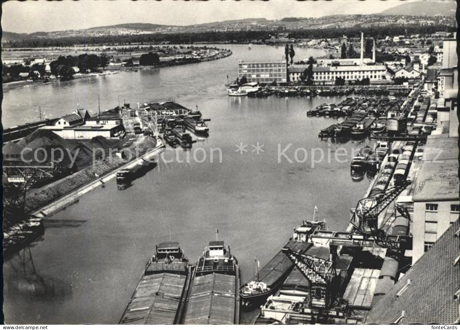 11622655 Basel BS Fliegeraufnahme Rheinhafen Basel BS - Andere & Zonder Classificatie