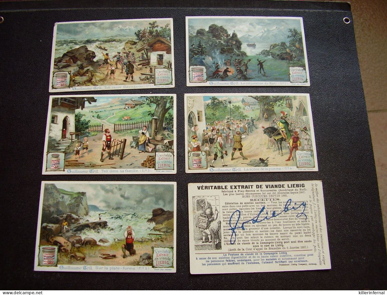 Original Old Cards Chromos Liebig S 634 Guillaume Tell Complet - Liebig