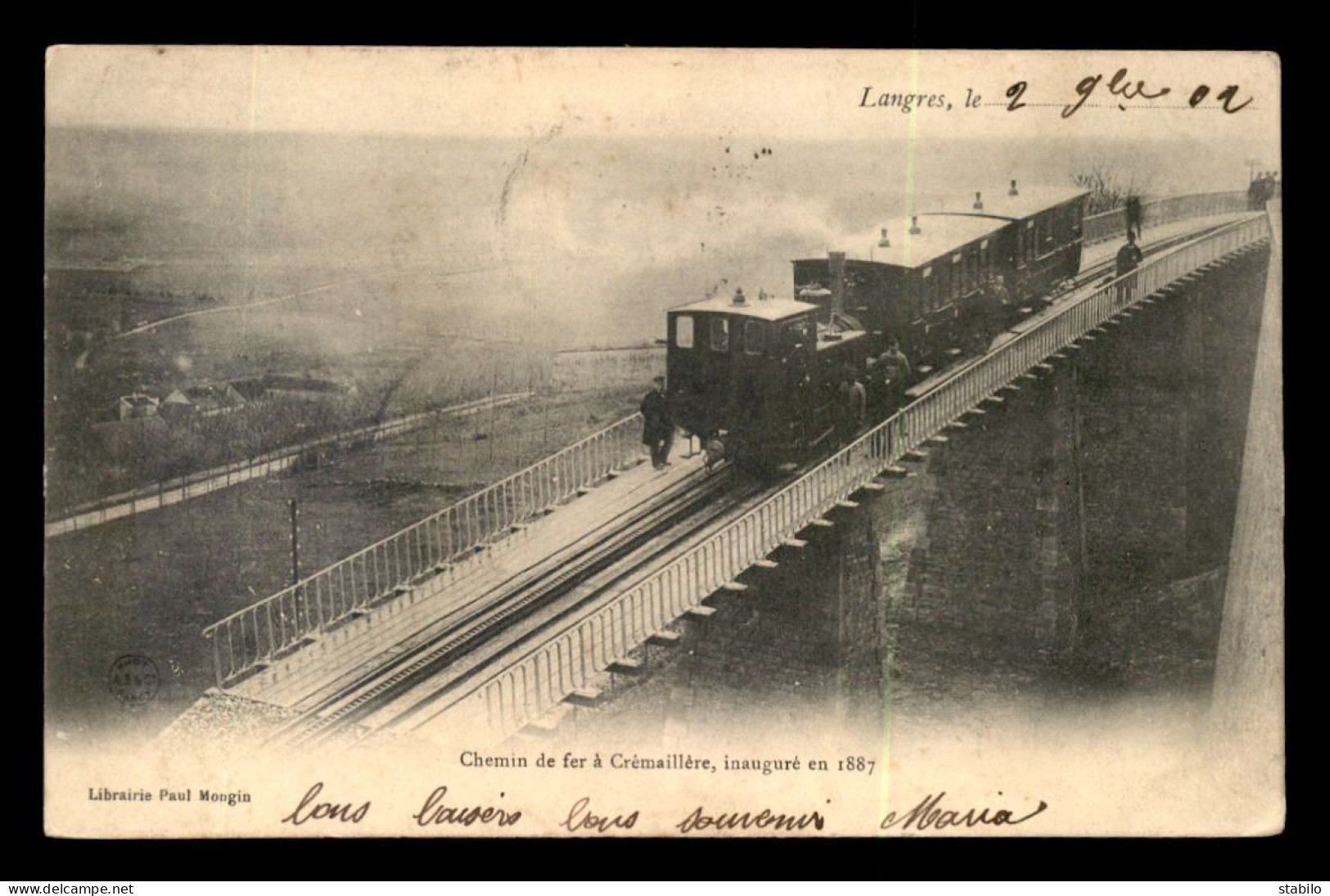 52 - LANGRES - CHEMIN DE FER A CREMAILLERE INAUGURE EN 1887 - Langres