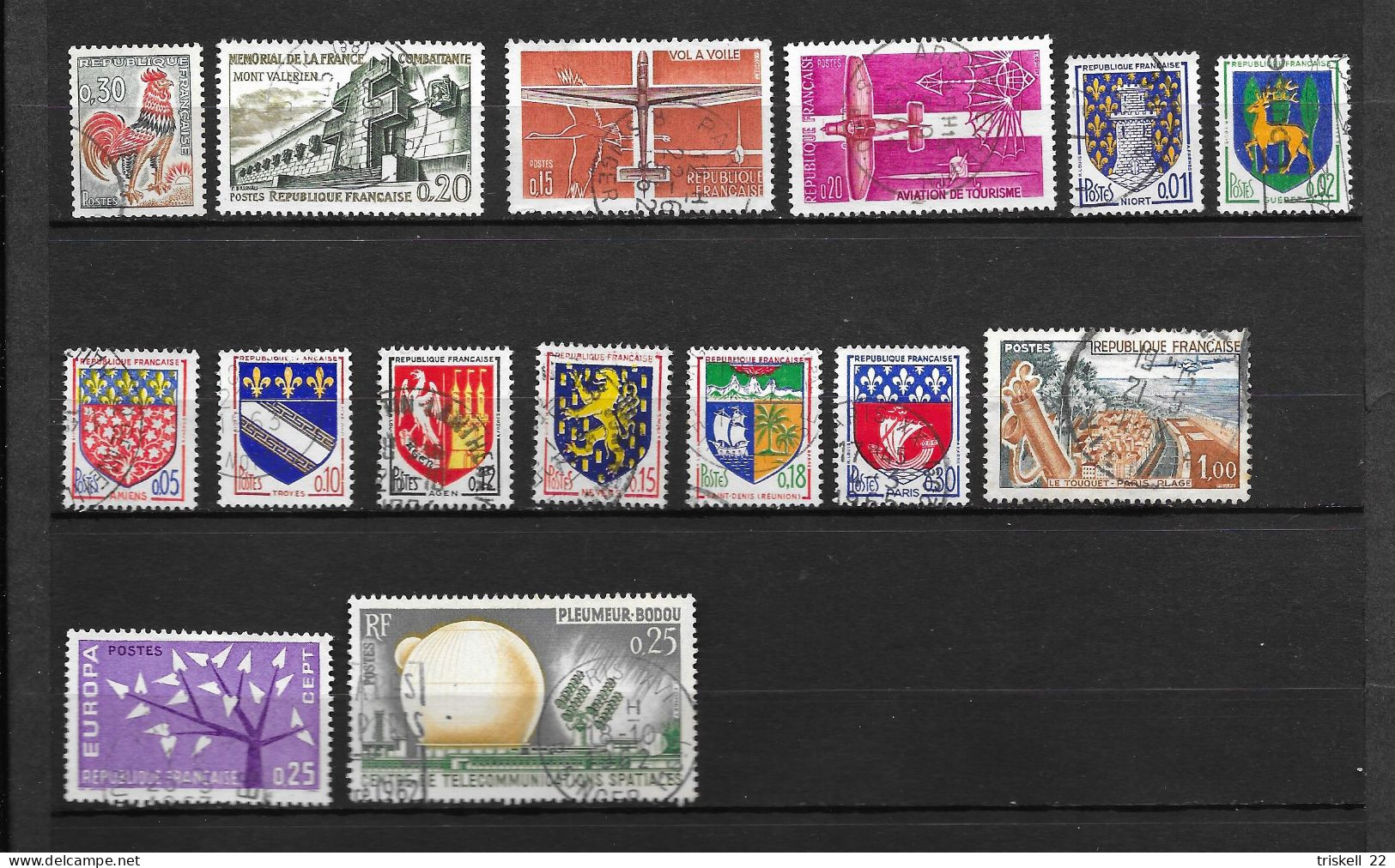 Lot De 66 Timbres Oblitérés Entre N° 1074 & 1360 ( Année 1956-62 ) - Sammlungen