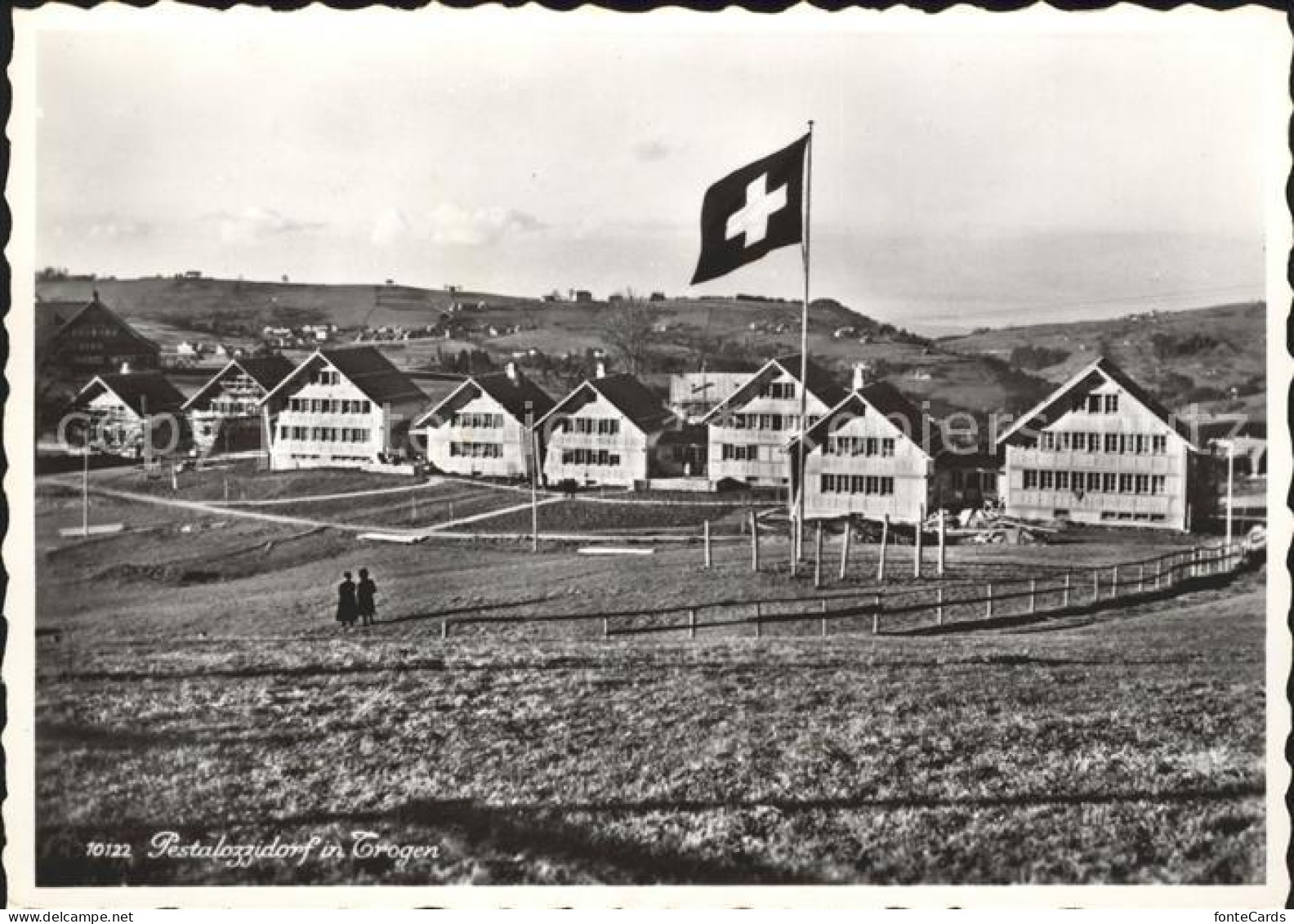 11622557 Trogen AR Pestalozzidorf Fahne Trogen - Autres & Non Classés