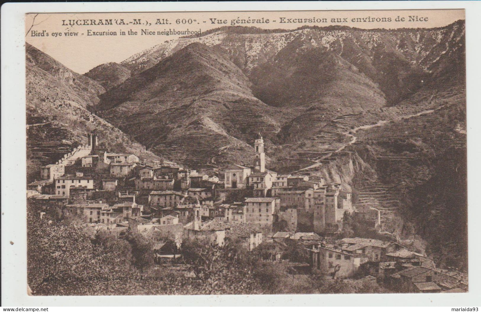 LUCERAM - ALPES MARITIMES - VUE GENERALE - Lucéram