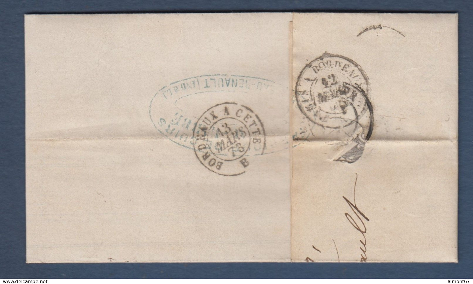 Indre Et Loire - P.C Du G.C  924  Et Cachet 17 CHATEAU RENAULT - 1849-1876: Classic Period