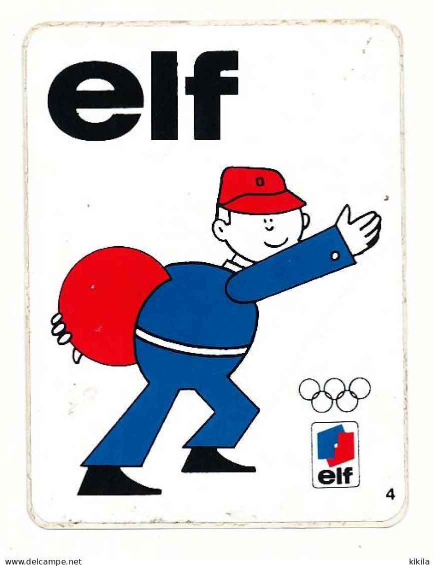 Autocollant ELF N° 4 émis à L'occasion  Des X° Jeux Olympiques D'Hiver De Grenoble 1968 Olympic Games 68 - Other & Unclassified