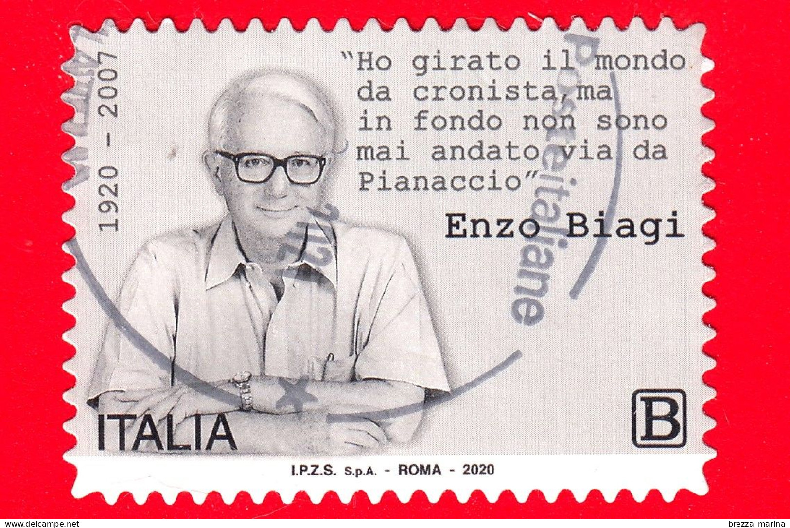 ITALIA - Usato - 2020 - 100 Anni Della Nascita Di Enzo Biagi – Ritratto - B - 2011-20: Used