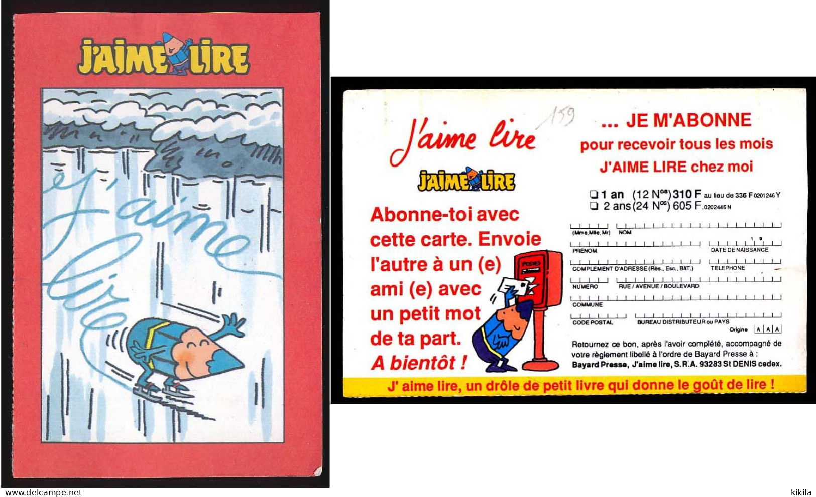 Carte Remplaçant Le Marque-page J'aime Lire N° 159 Avril 1990 Un Pirate Dans La Ville  Crayon Patineur - Segnalibri