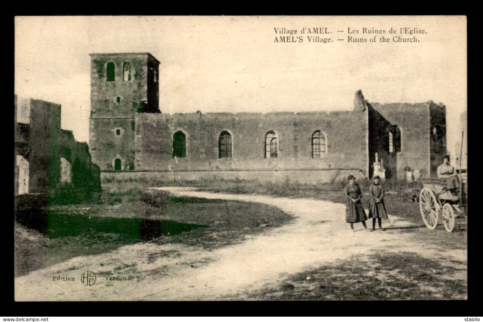 55 - AMEL - LES RUINES DE L'EGLISE - EDITEUR  HS - Other & Unclassified