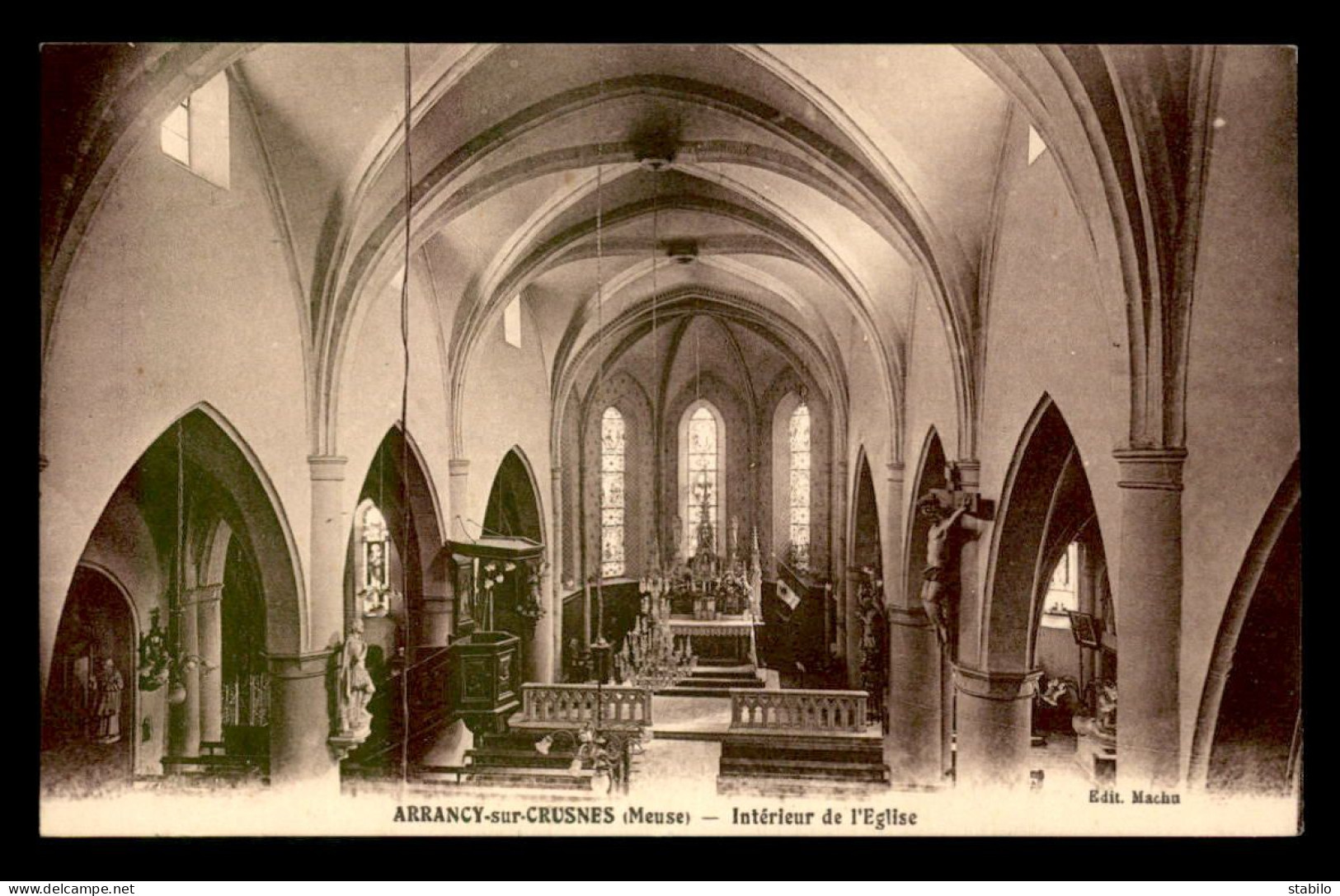 55 - ARRANCY-SUR-CRUSNES - INTERIEUR DE L'EGLISE - EDITEUR MACHU - Other & Unclassified