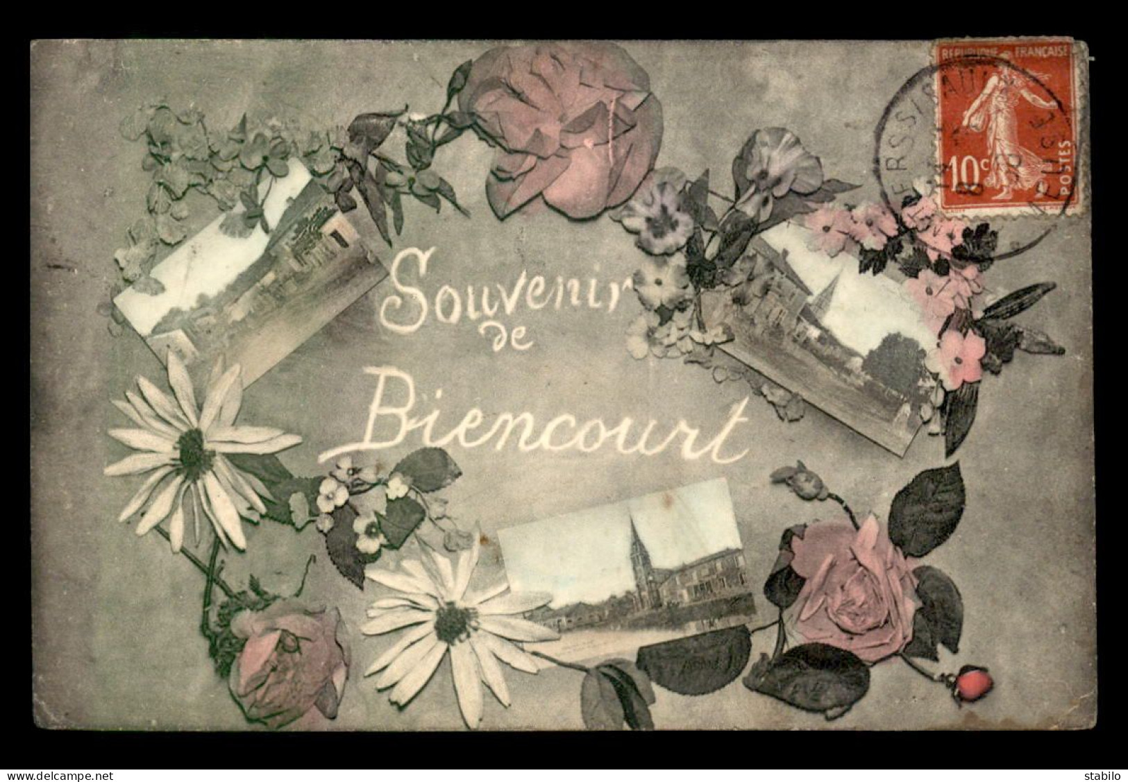 55 - BIENCOURT - SOUVENIR - VUES ET FLEURS - SANS EDITEUR - Other & Unclassified