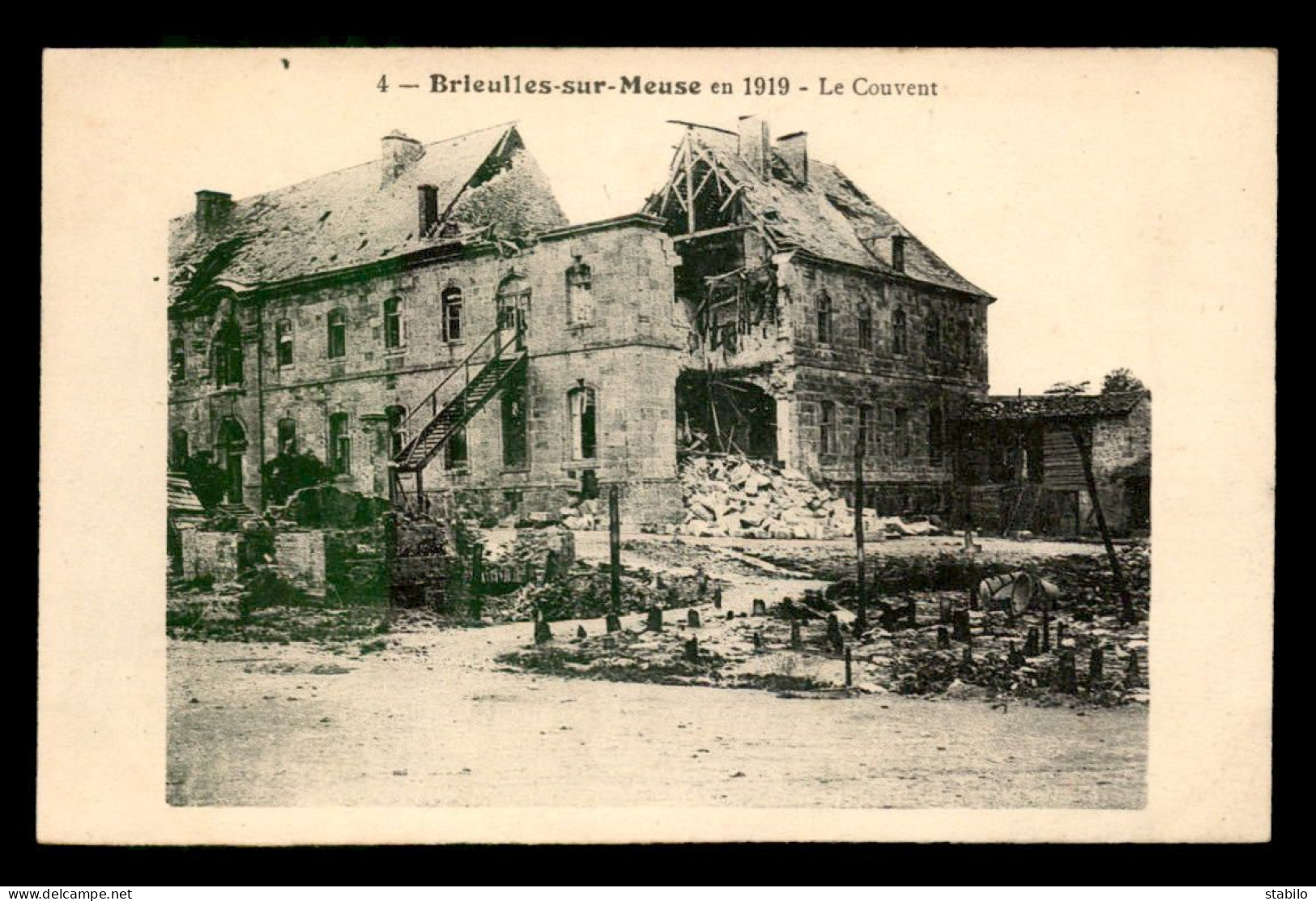 55 - BRIEULLES-SUR-MEUSE - LE COUVENT EN 1919 - SANS EDITEUR - Sonstige & Ohne Zuordnung