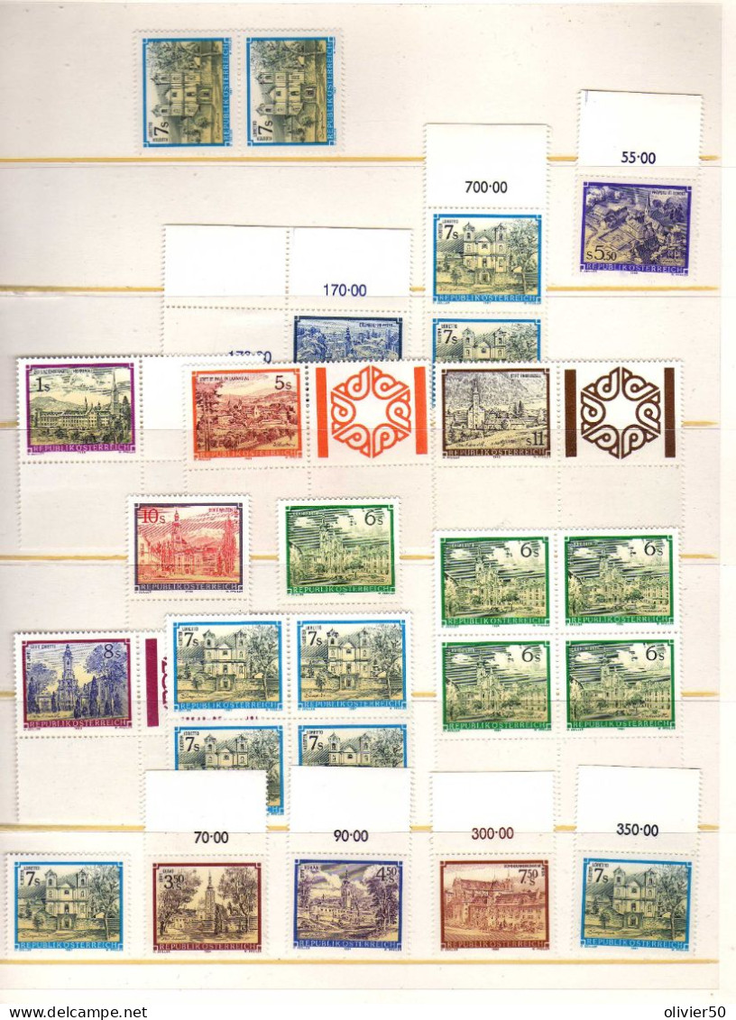 Autriche - Architecture - Monasteres - Couvents - Neufs** - MNH - Unused Stamps
