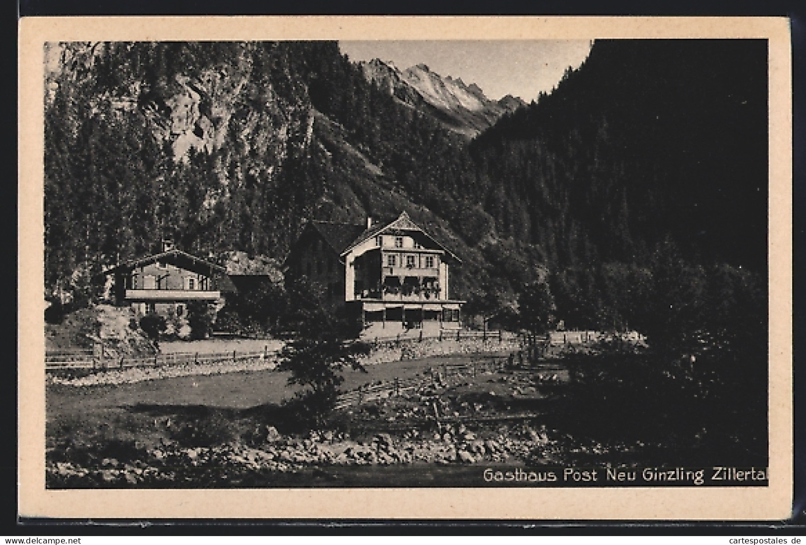 AK Neu Ginzling I. Zillertal, Gasthaus Post  - Other & Unclassified