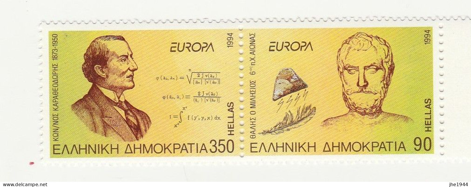 Grece N° 1837 Et 1838 ** Europa 1994 Europe Et Découvertes - Ungebraucht