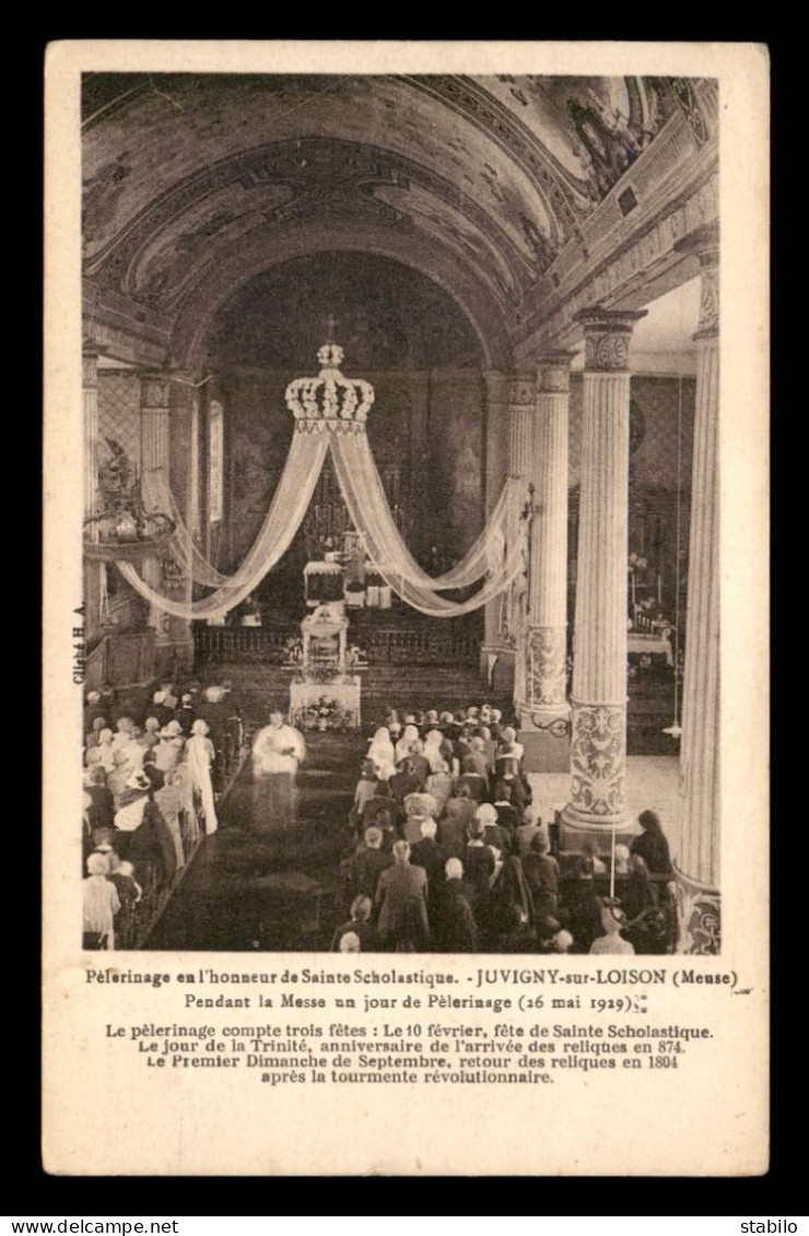 55 - JUVIGNY-SUR-LOISON - LA MESSE UN JOUR DE PELERINAGE EN L'HONNEUR DE STE SCHLOASTIQUE - MAI 1929 - Andere & Zonder Classificatie