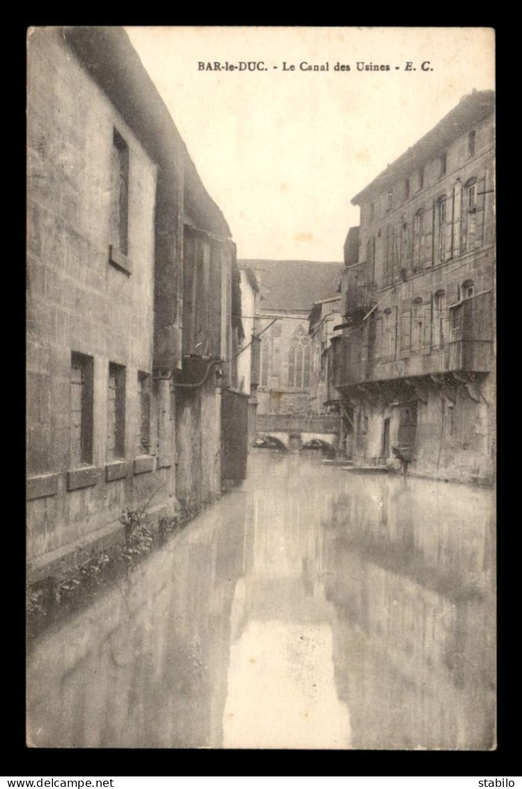 55 - BAR-LE-DUC - LE CANAL DES USINES - EDITEUR E.C. - Bar Le Duc