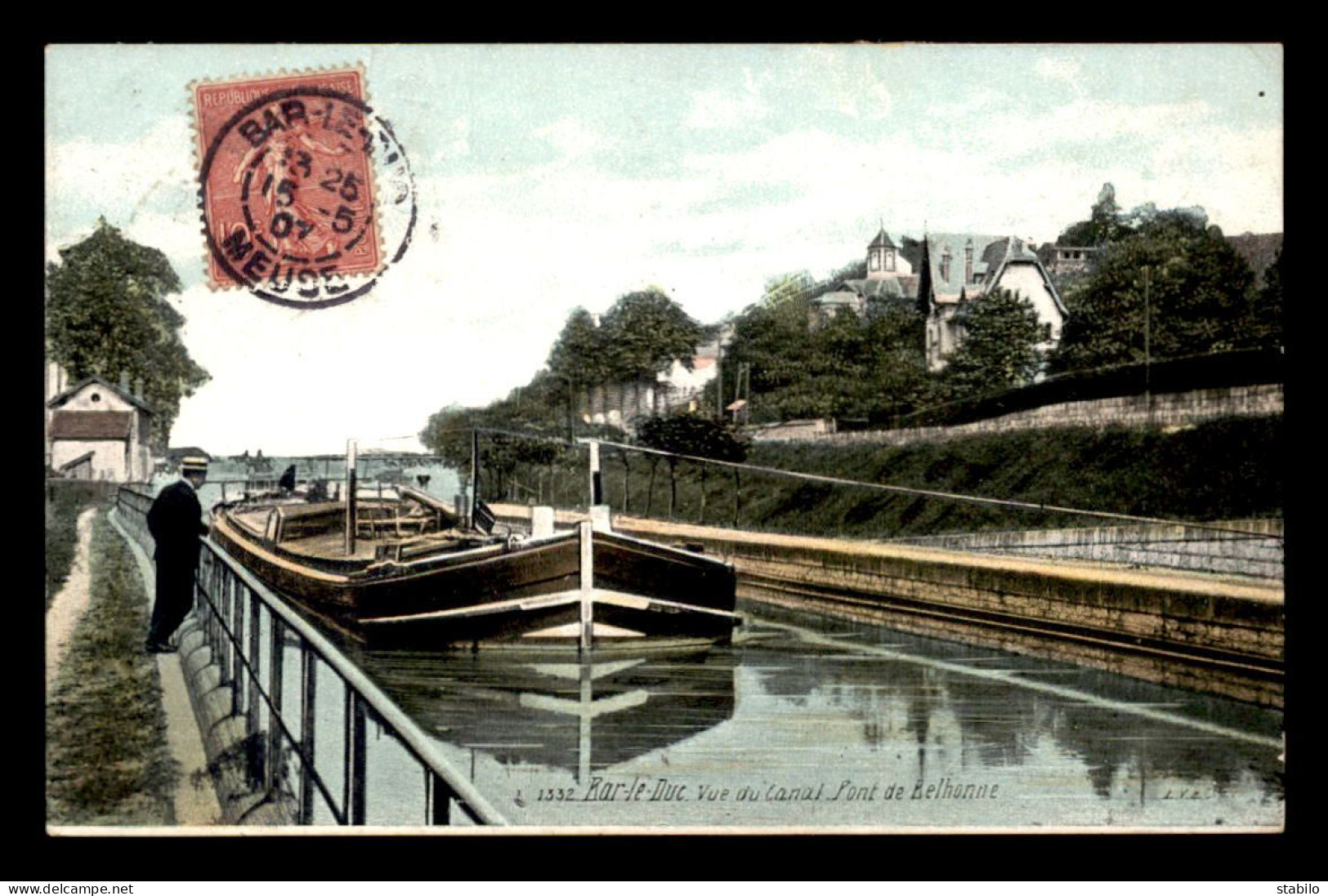 55 - BAR-LE-DUC - VUE DU  CANAL - PONT DE BEHONNE - PENICHE - AQUA-PHOTO - Bar Le Duc