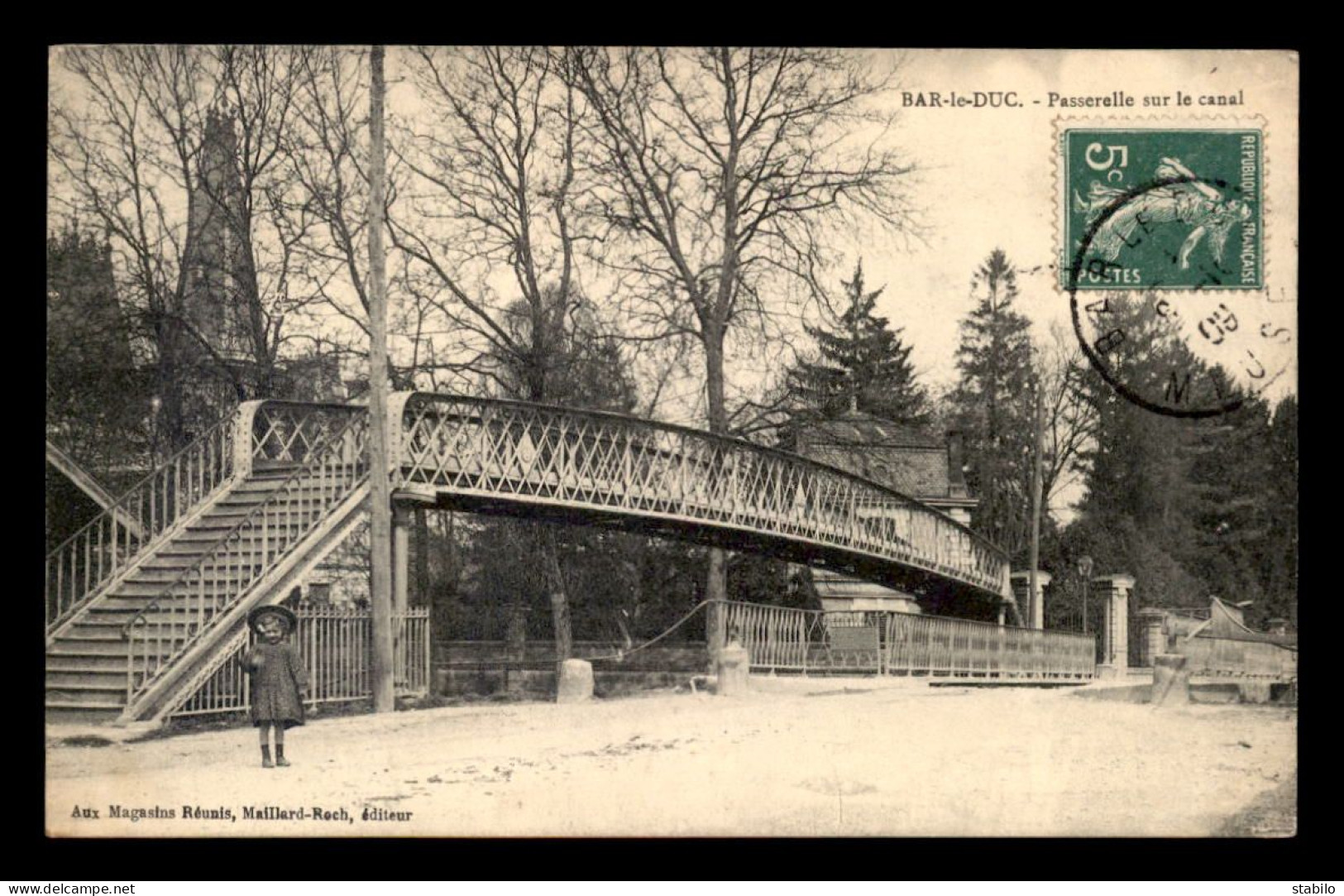 55 - BAR-LE-DUC - PASSERELLE SUR LE CANAL - EDITEUR MAILLARD-ROCH - Bar Le Duc