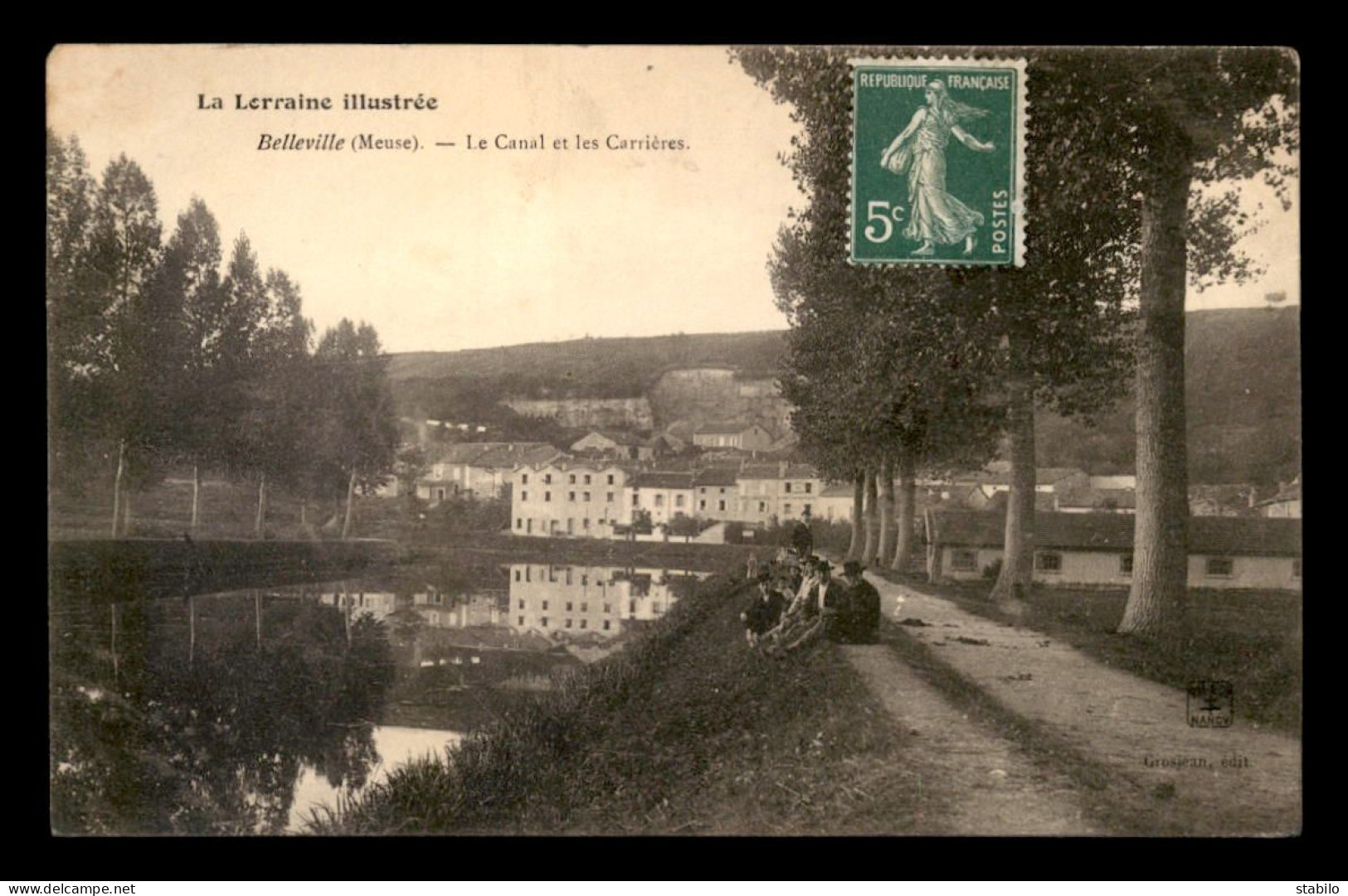 55 - BELLEVILLE - LE CANAL ET LES CARRIERES - EDITEUR GROSJEAN - Andere & Zonder Classificatie