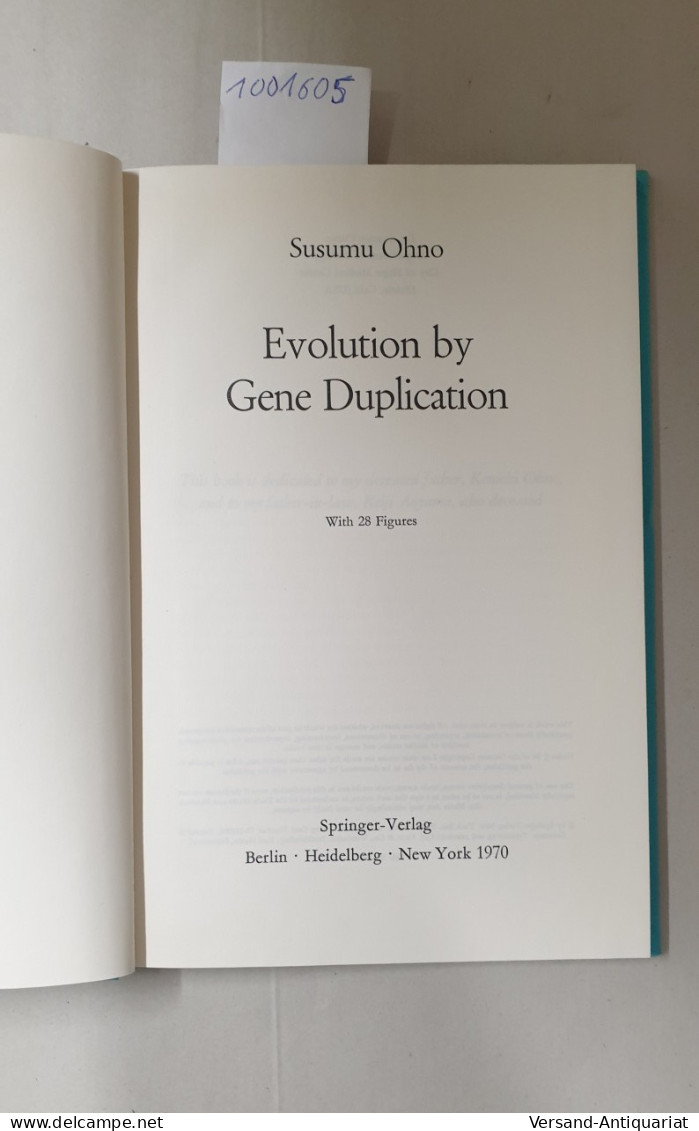Evolution By Gene Duplication.  With 28 Figures: - Otros & Sin Clasificación