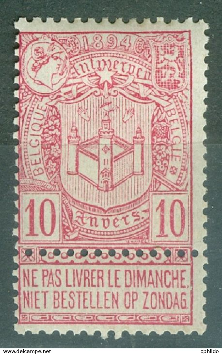 Belgique  Cob 69  *  TB   - 1894-1896 Exposiciones