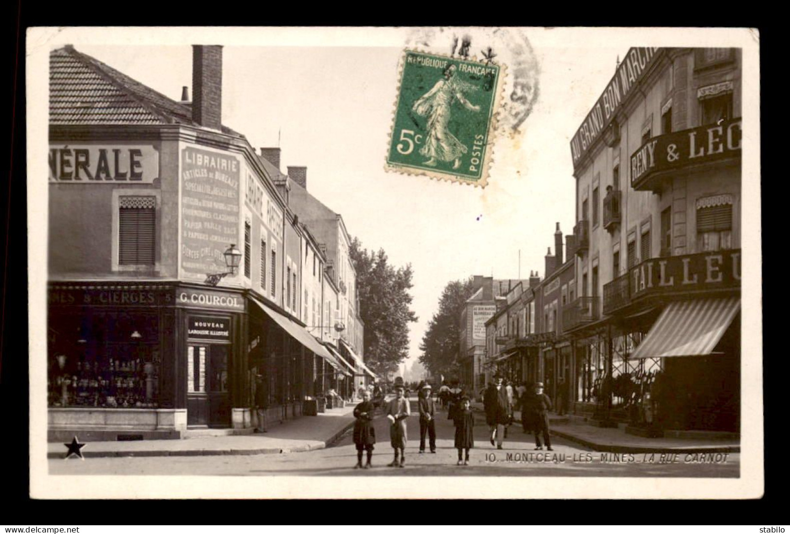 71 - MONTCEAU-LES-MINES - RUE CARNOT - LIBRAIRIE G. COURCOL - EDITEUR MARQUE ETOILE - Montceau Les Mines