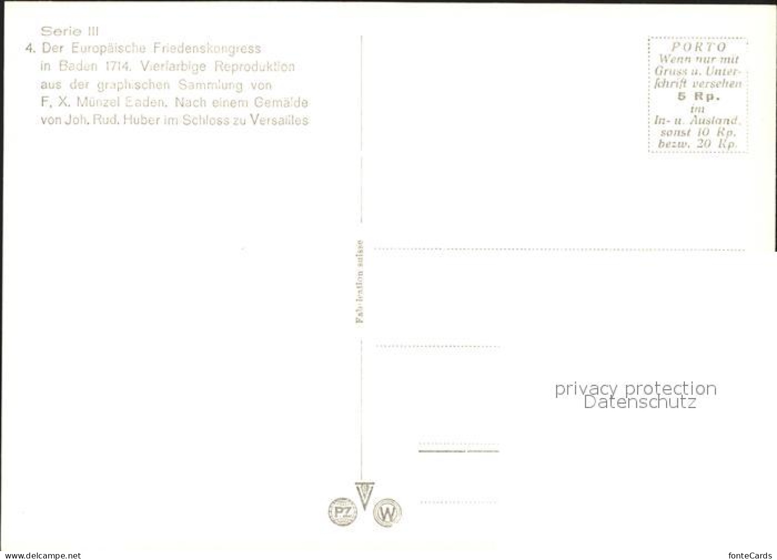 11622165 Baden AG Kuenstlerkarte Friedenskongress Versailles Baden - Autres & Non Classés