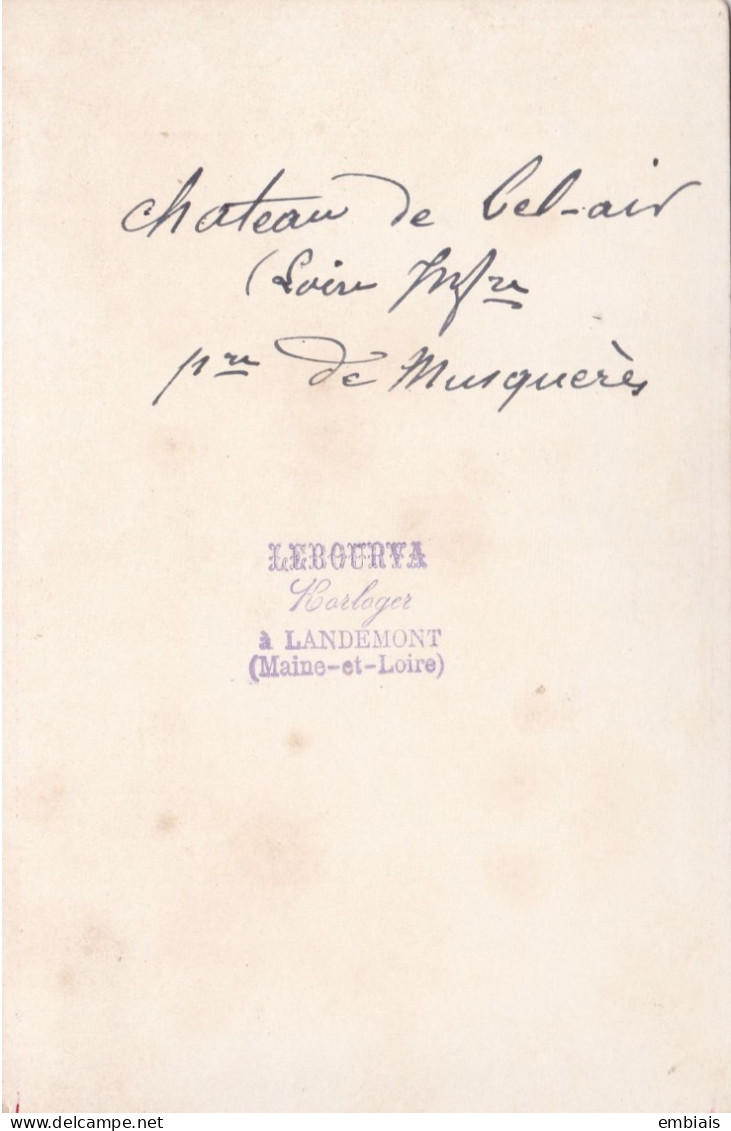 44 MAUVE Sur LOIRE 1870/80  Château De BEL-AIR, Propriété De Mr De Musquères - Photographie Lebourya - Lugares